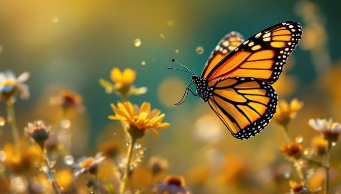 Absolute best image of a monarch butterfly on a flower.