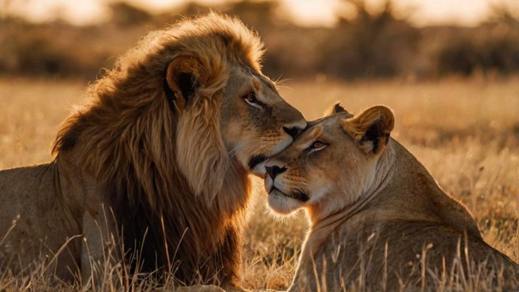 Absolute best image of a lion roaring at sunset.